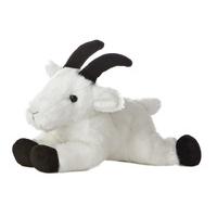 8 white mini flopsie goat soft toy