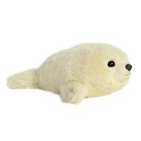 8 white mini flopsie baby harp seal soft toy
