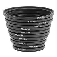 8 Adapter Ring Lens Hood Set for Filer (Small Size to Large Size)