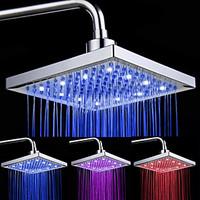 8-inch 12-LED Square Ceiling Shower Head (Assorted Colors)