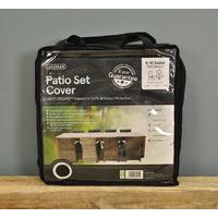 8 Seater Rectangular Patio Set Cover (Premium) in Black by Gardman
