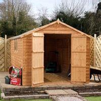 8 x 8 overlap apex wooden garden shed