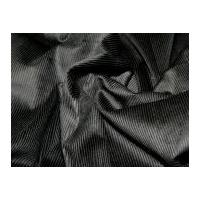 8 Wale Cotton Corduroy Dress Fabric Black