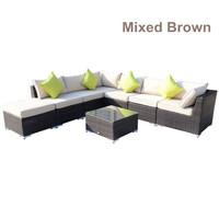 8 piece Rattan Furniture Set in Brown