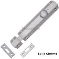 8 inch Flat Door Bolt Satin Chrome