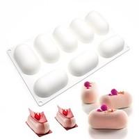 8 Cavities Oval Shape Mousse Mold