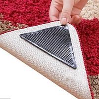 8 Pieces Amazing Reusable Washable Triangle Non Slip Skid Rug Grippers Carpet Mat Stickers