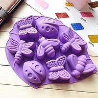 8 Hole Insect Shape Cake Mold