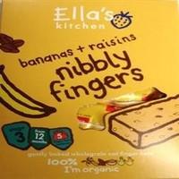 8 Pack of Ellas Kitchen Nibbly Fingers - Ban & Raisins 125 g