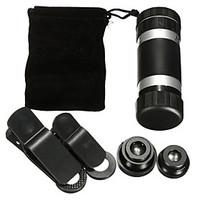 8 times the phone monocular telescope universal telephoto lens wide-angle macro fish fisheye four-in-one mobile phone lens