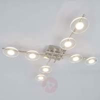 8-light LED ceiling light Tiam