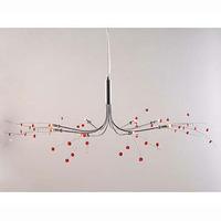 8 light red clear ceiling lamp crystal