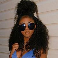 8-24 Inch Afro Kinky Curly Lace Human Hair Wigs For Black Women 120% Brazilian Natural Glueless Lace Front Human Hair Wigs