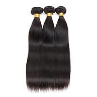 8-26 Inches 8A Peruvian Hair Bundles Human Hair Straight 3bundles/150g Peruvian Virgin Remy Human Hair #1B Dyeable Hair