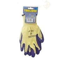 8\' Small Purple Toolzone Latex Dipped Gloves