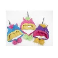 8\' Novelty Unicorn Hats - 3 Assorted Colours.