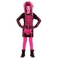8-10 Years Pink Skeleton Girl Costume
