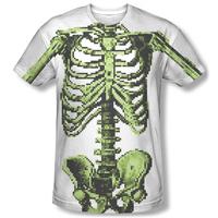 8 bit skeleton costume tee