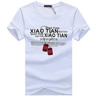 8 Colors S-5XL Plus Size Men\'s Casual/Daily Simple Summer T-shirt Print Round Neck Short Sleeve Cotton Medium