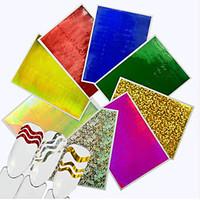 8 pcs/set Fashion Colorful Nail Art Wave Line Decoration Laser Glitter Ultra Thin Wave Line Sticker For Nail Art DIY Beauty
