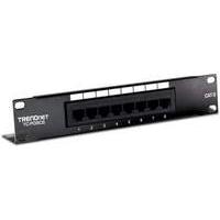 8 port cat 6 unshielded patch panel 10 inch wide