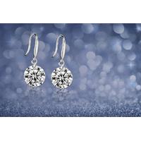 8 instead of 59 for a pair of silver plated drop earrings made with cr ...