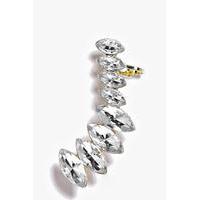 8 Diamante Stone Ear Cuff - gold