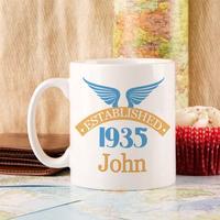 80th Birthday Established Since Mug For Him