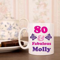 80 And Fab Birthday Mug For Her