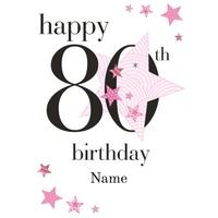 80th star eightieth age card