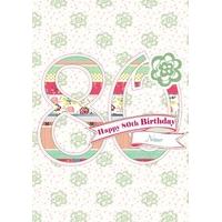 80th celebration personalised 80th birthday card