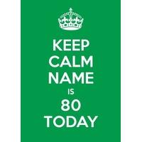 80th Green | Eightieth Birthday Card