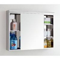 80cm Wide by 60cm Tall Nimes Mirror Door Bathroom Wall Cabinet