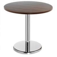 800mm dia bistro table walnut chrome