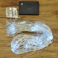 80 LED Bright White Net String Lights (Battery) by Kingfisher