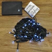 80 LED Multi-Action White String Lights (Battery) by Kingfisher