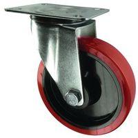 80MM SWIVEL CASTOR PLATE FIXING - POLYURETHANE/STEEL