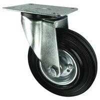 80MM SWIVEL CASTOR PLATE FIXING - RUBBER/STEEL