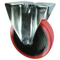 80MM FIXED CASTOR PLATE FIXING - POLYURETHANE/STEEL