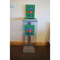 80ltr single transparent grey lid internal recycling bin