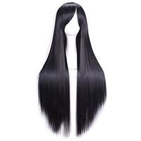 80 Cm Heat Resistant Harajuku Anime Cosplay Wigs Young Long Straight Synthetic Hair Wig/Wigs For Japanese Anime