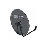 80cm Mix Digital Mesh Hi-Gain Satellite Dish & Pole Mount Fittings