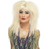 80s trademark crimp wig blonde