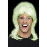 80s glow in the dark mullet wig