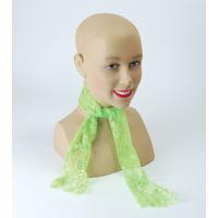 80s green neon lace scarf