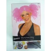 80s bunches wig pink