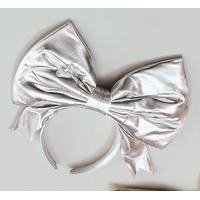 80\'s Silver Bow On Headband