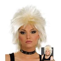 80\'s White Blonde Rock Punk Wig