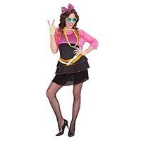 80s Groupie Girl Costume For 80s Eighties Retro Fancy Dress Up Outfits S (8/10)