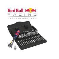 8100 SA 6 Zyklop Speed Ratchet Set Red Bull Racing, 1/4 Inch Drive, Metric